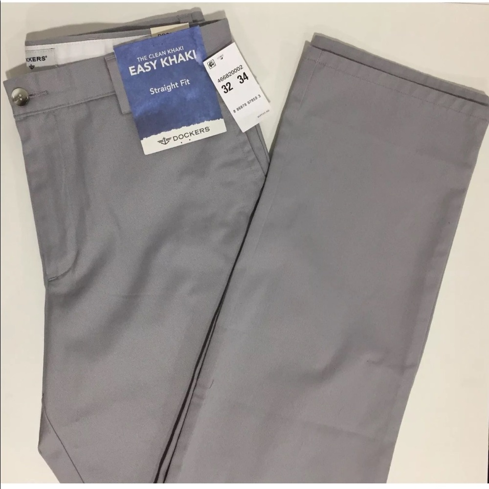 NWT Dockers Gray Khaki Men’s Pants 32 x 34